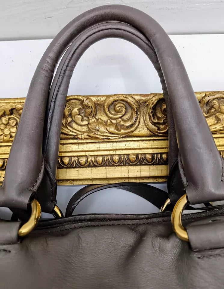 Prada – Shopper a Mano oppure a Tracolla in Pelle Grigia