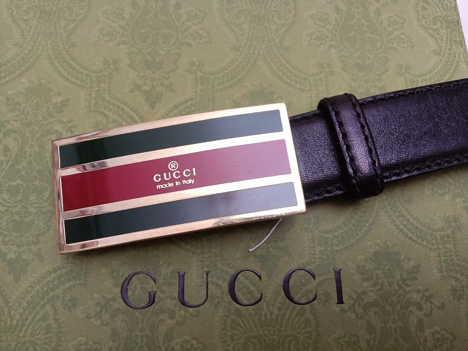 Gucci – Cintura in Pelle Nera con Fibbia Web