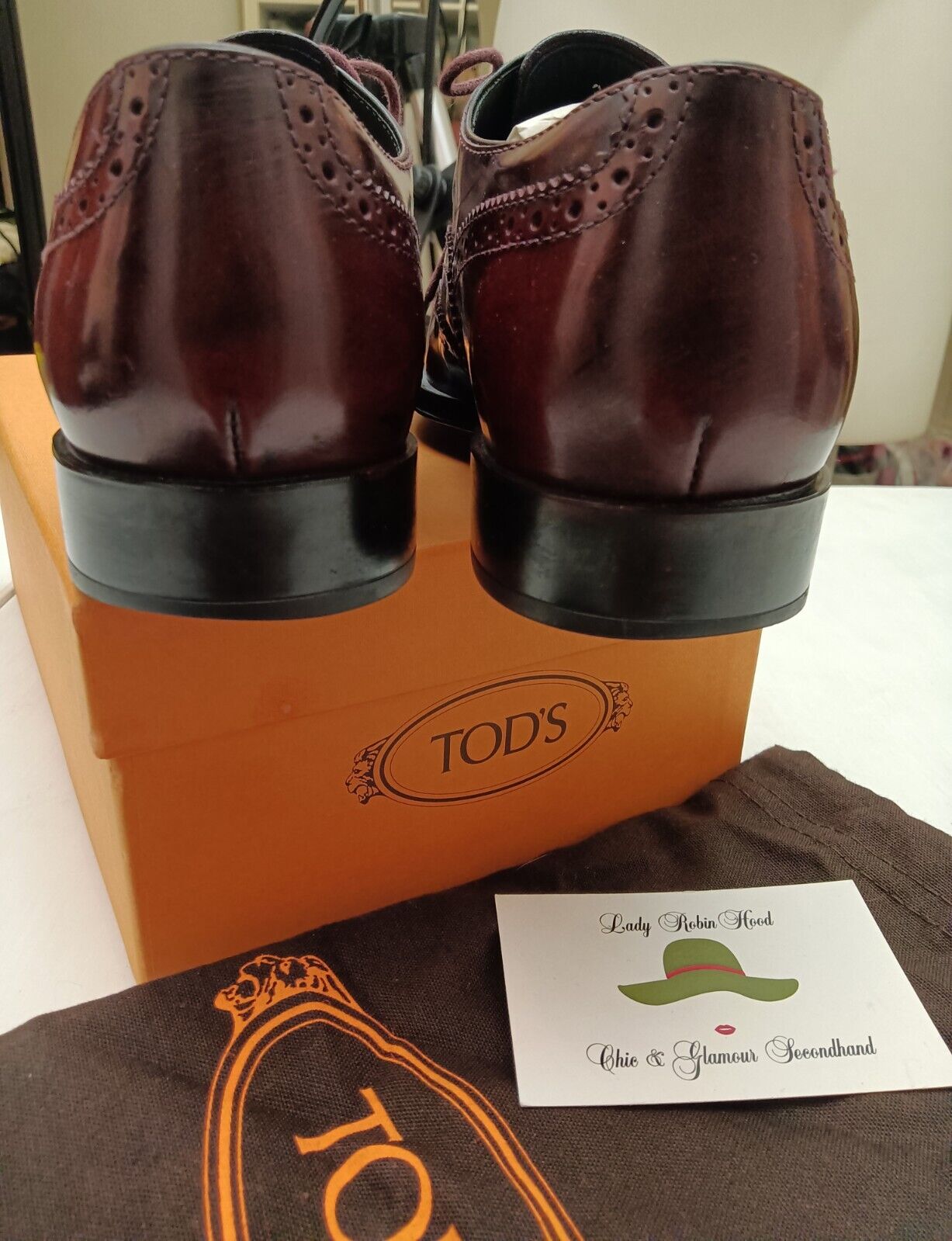 Tod’s - Scarpe Stringate Oxford Donna Pelle Bordeaux