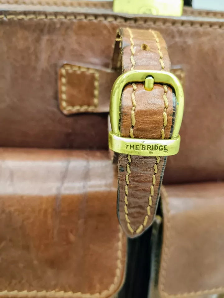The Bridge – Cartella Porta Ombrello Linea Story in Pelle Marrone Vintage