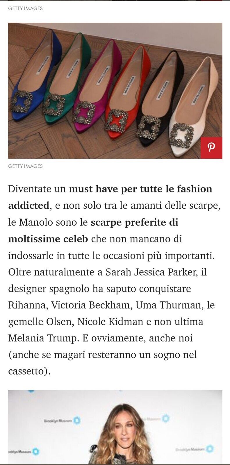 Manolo Blahnik – Ballerine Hangisi in Raso di Seta Blu Royal