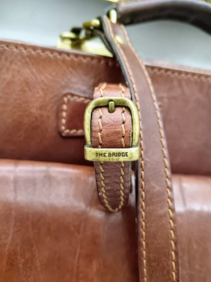 The Bridge – Cartella Porta Ombrello Linea Story in Pelle Marrone Vintage