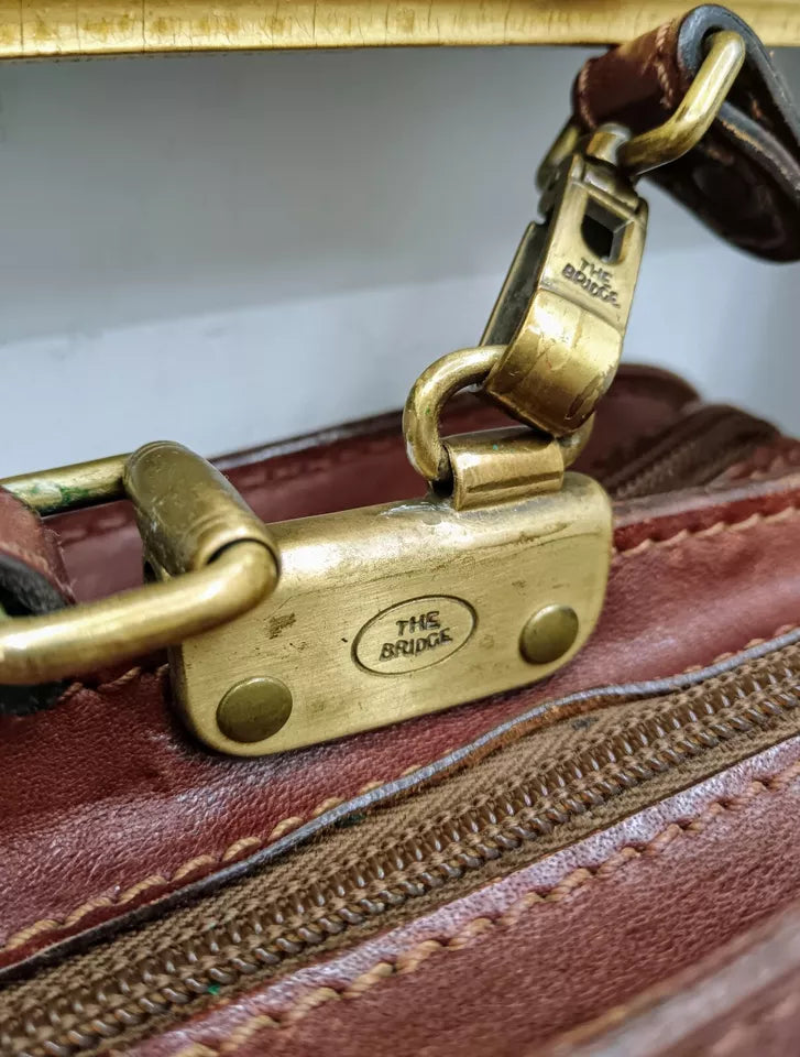 The Bridge – Cartella Porta Ombrello Linea Story in Pelle Marrone Vintage