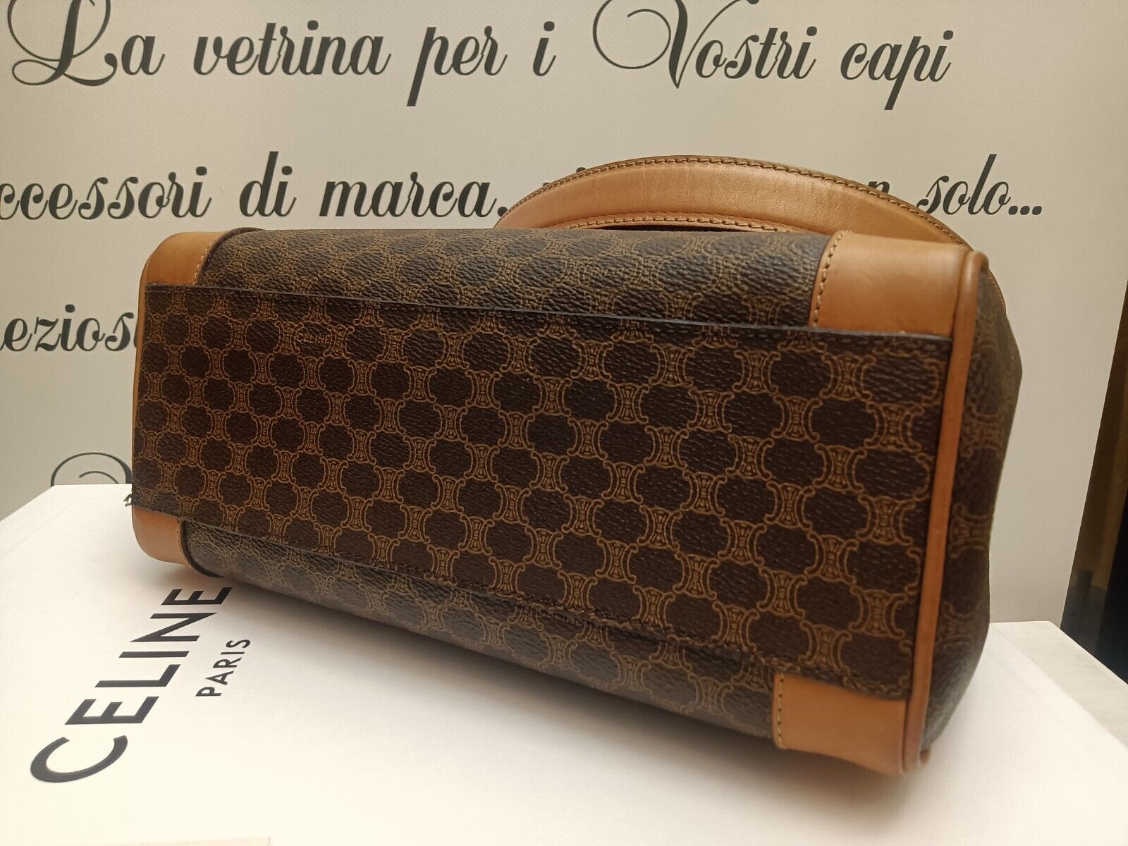 Celine - Tote Bag Macadam Pelle con Tracolla regolabile