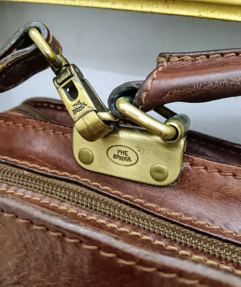 The Bridge – Cartella Porta Ombrello Linea Story in Pelle Marrone Vintage