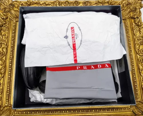 Prada – Stivaletti Sneakers Nappa e Gabardine Tech Nere Full Set