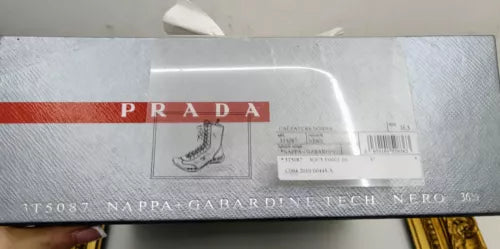 Prada – Stivaletti Sneakers Nappa e Gabardine Tech Nere Full Set