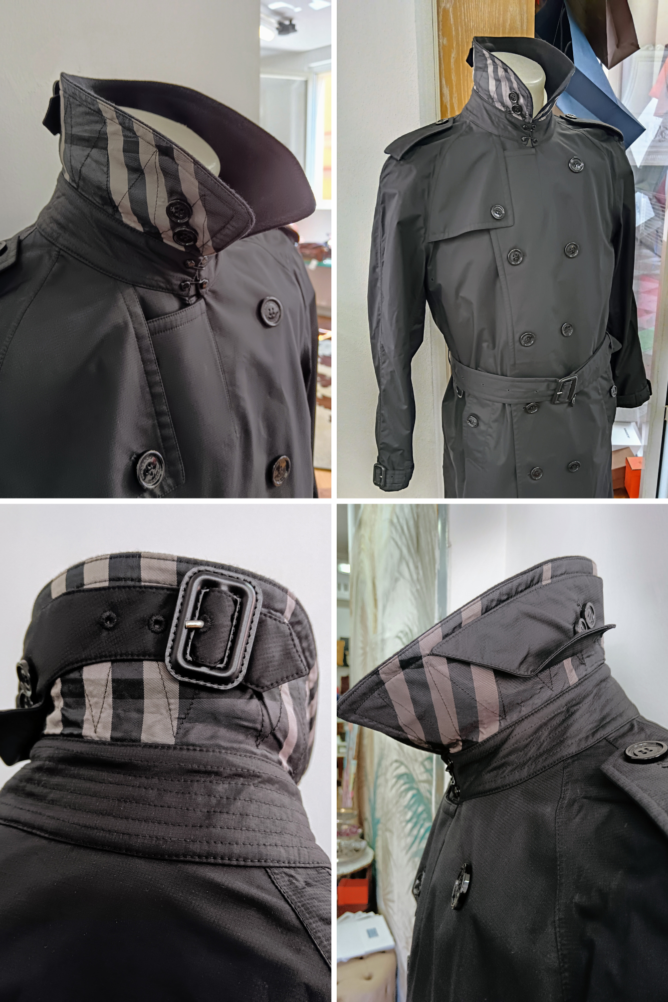Burberry - KENSINGTON Trench Nero Tg.50 Unisex