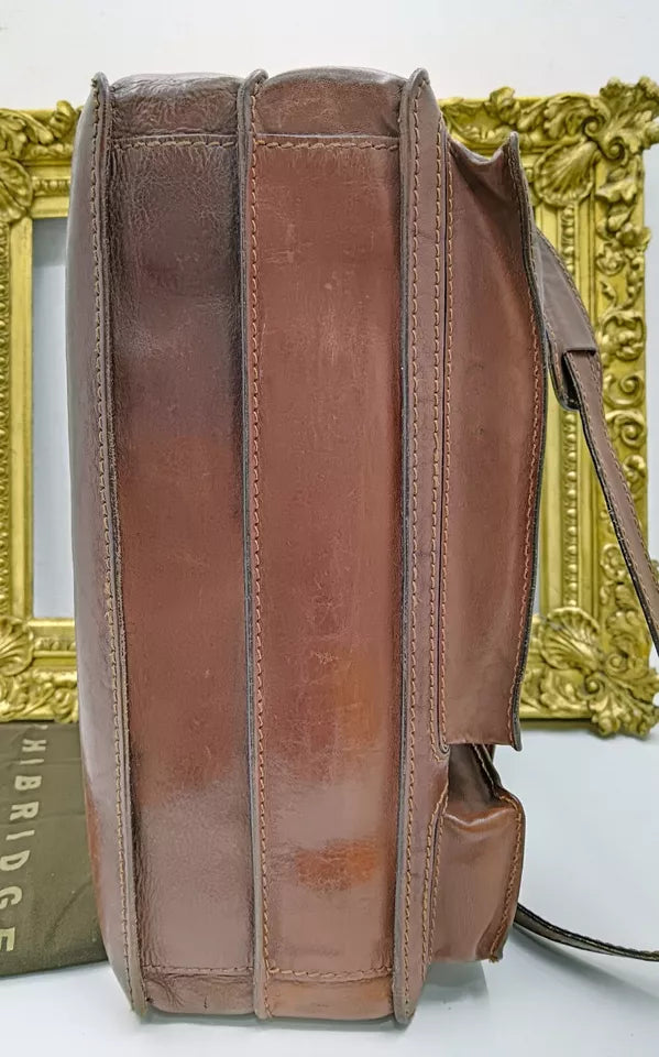 The Bridge – Cartella Porta Ombrello Linea Story in Pelle Marrone Vintage