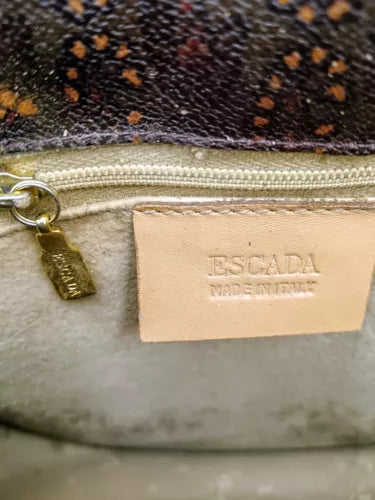 Escada - Camera Bag Tracolla Vintage in Canvas Fantasia