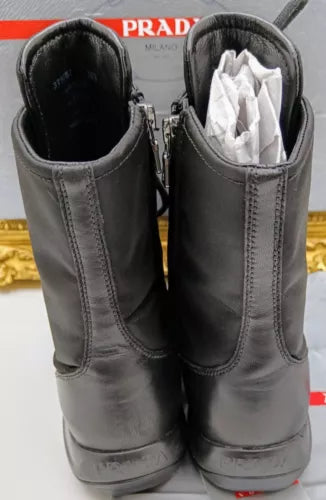 Prada – Stivaletti Sneakers Nappa e Gabardine Tech Nere Full Set