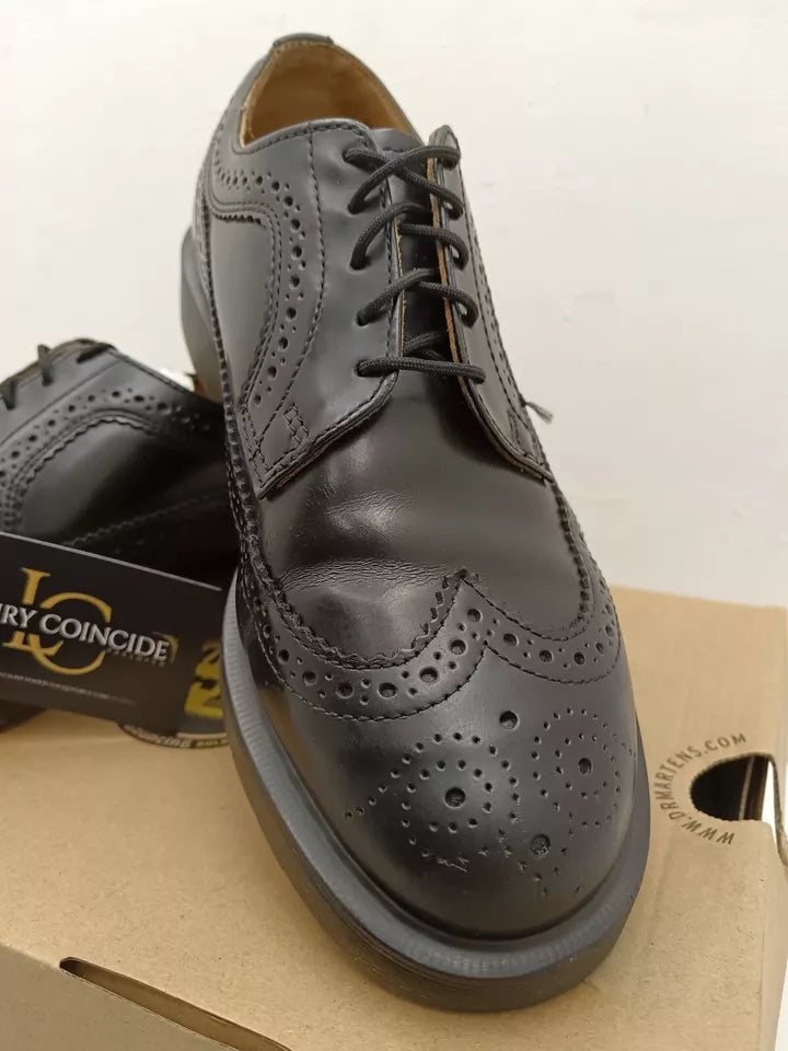 Dr. Martens – Scarpe Brogue Classiche Stringate Pelle Nera