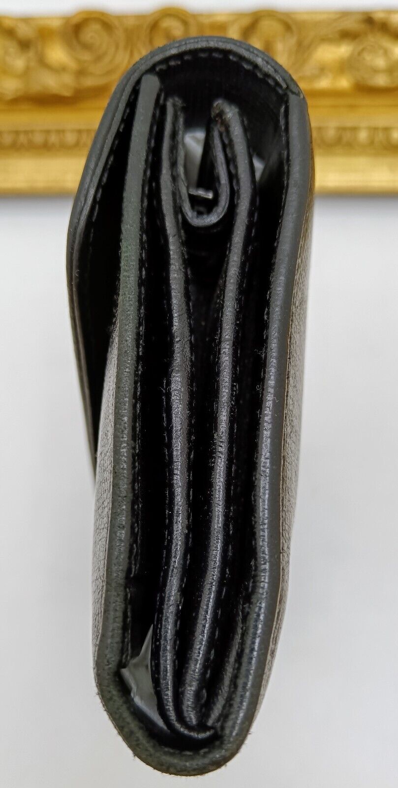 Valextra – Portafoglio Continental Donna Pelle Nera Vintage