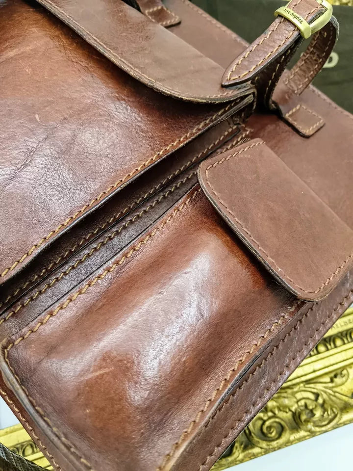 The Bridge – Cartella Porta Ombrello Linea Story in Pelle Marrone Vintage