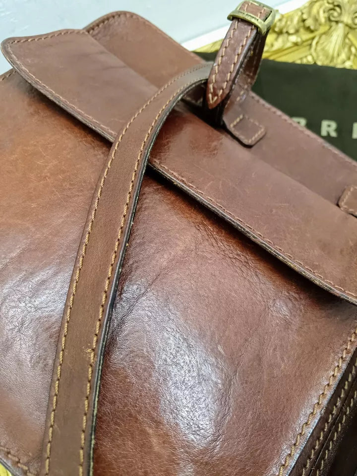 The Bridge – Cartella Porta Ombrello Linea Story in Pelle Marrone Vintage