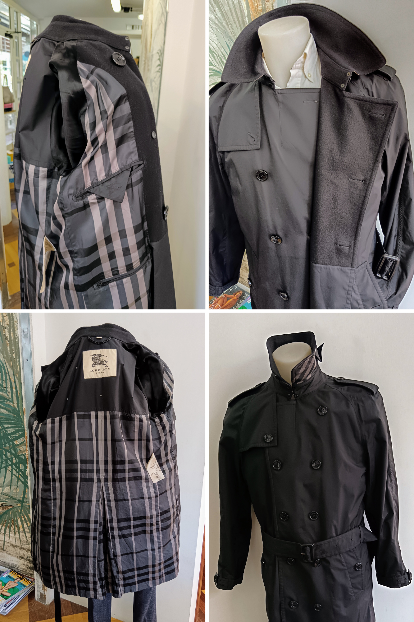 Burberry - KENSINGTON Trench Nero Tg.50 Unisex