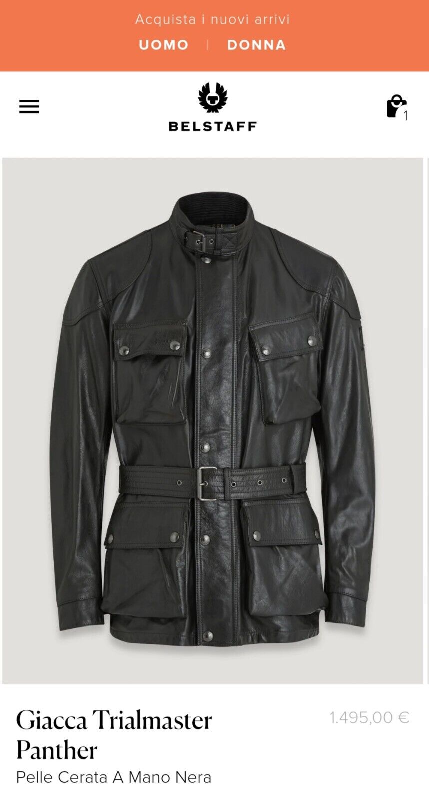 Belstaff Trialmaster Panther – Giubbotto in Pelle Uomo Unisex