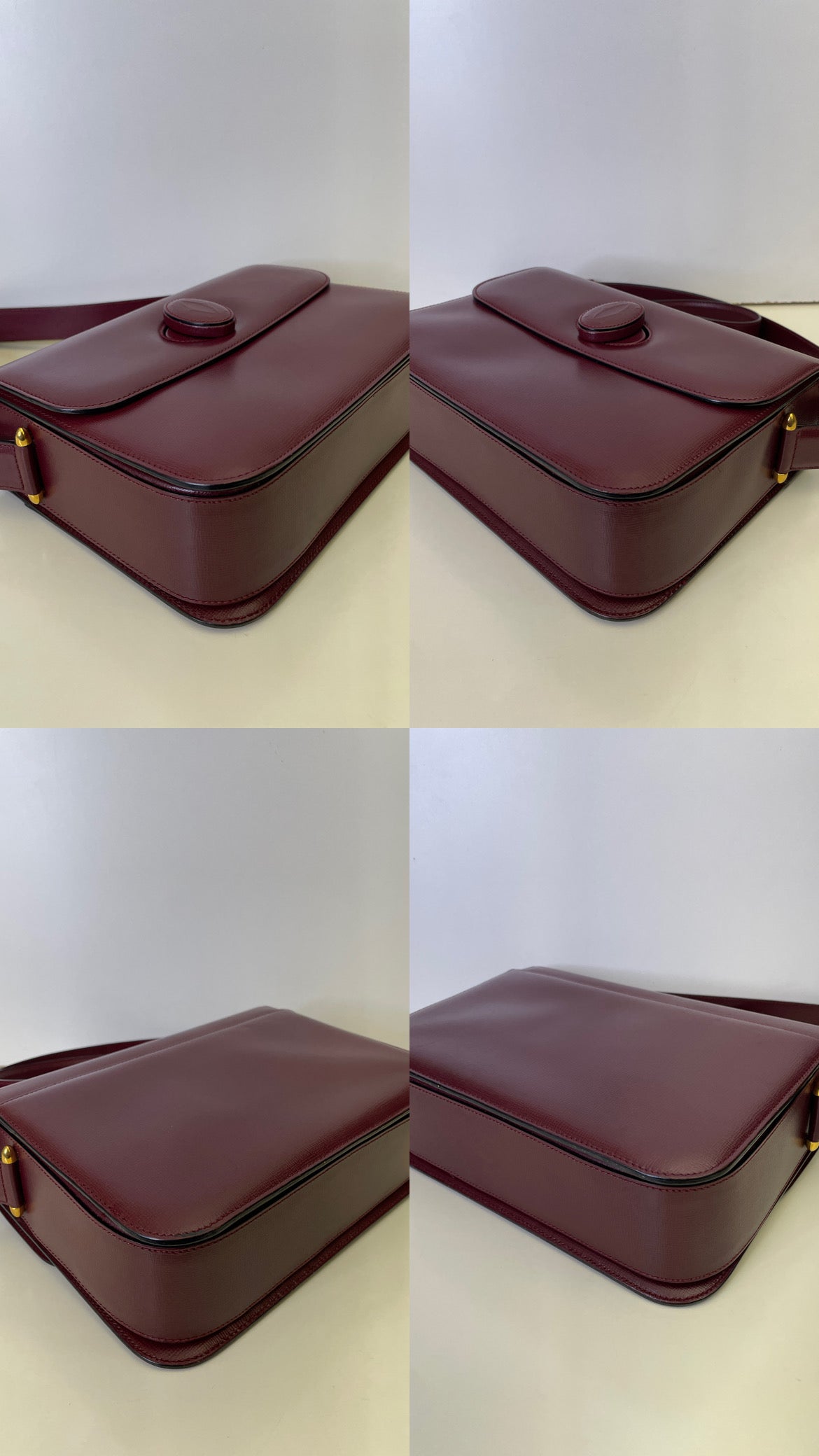Cartier – Camera Bag Box Girello in Pelle Bordeaux