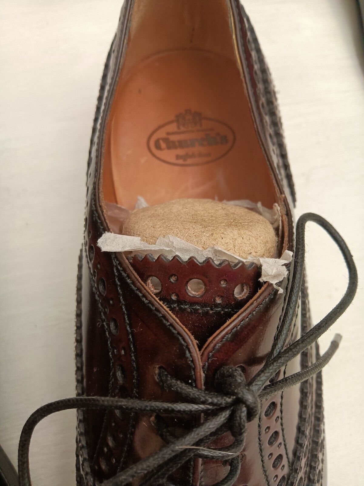 Church’s – Mocassini Donna Burwood WG Oxford Brogue Stringate in Pelle Burgundy
