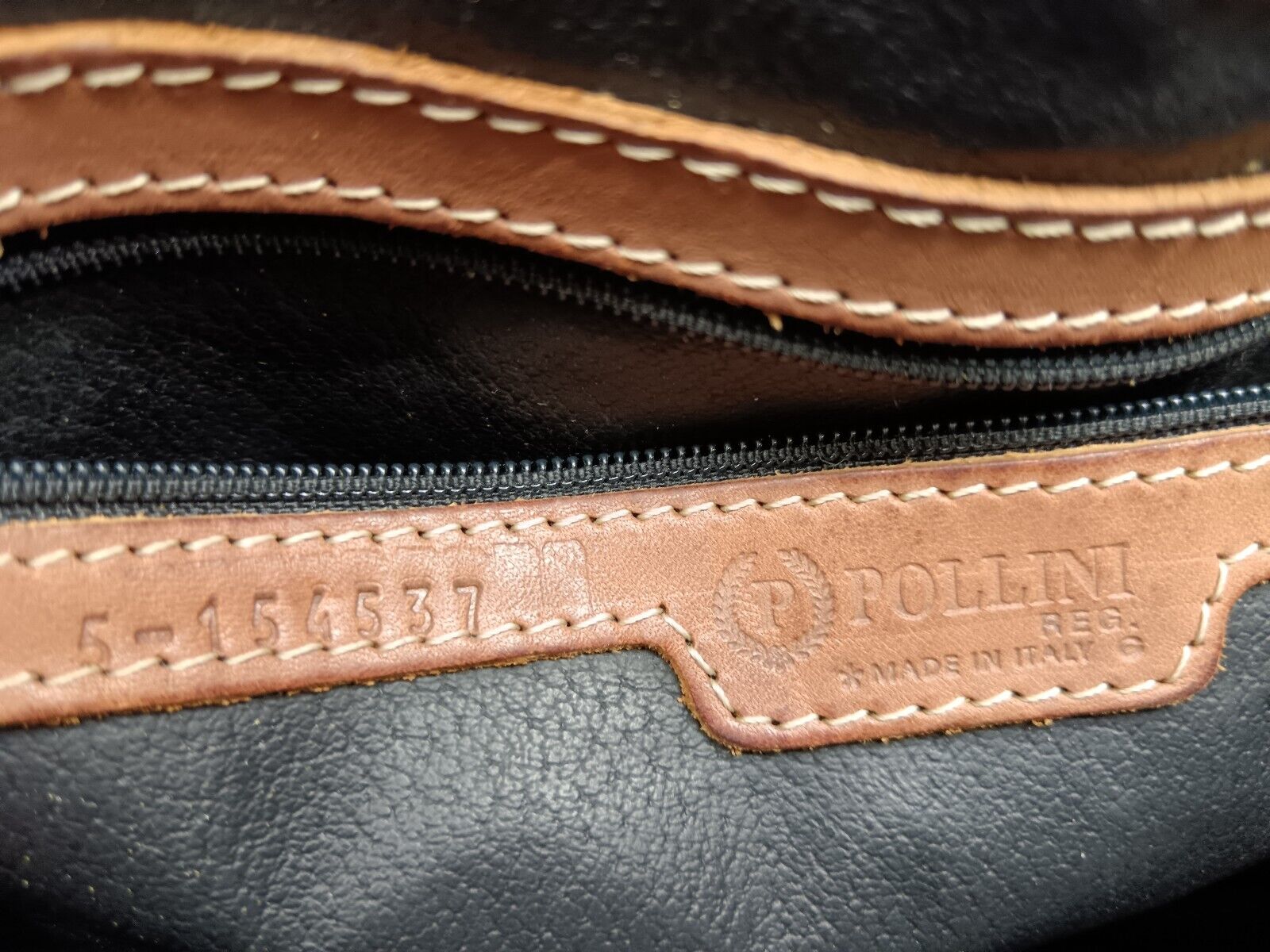 Pollini – Zaino Secchiello a Spalla Misura Gigante Pelle Monogram Vintage