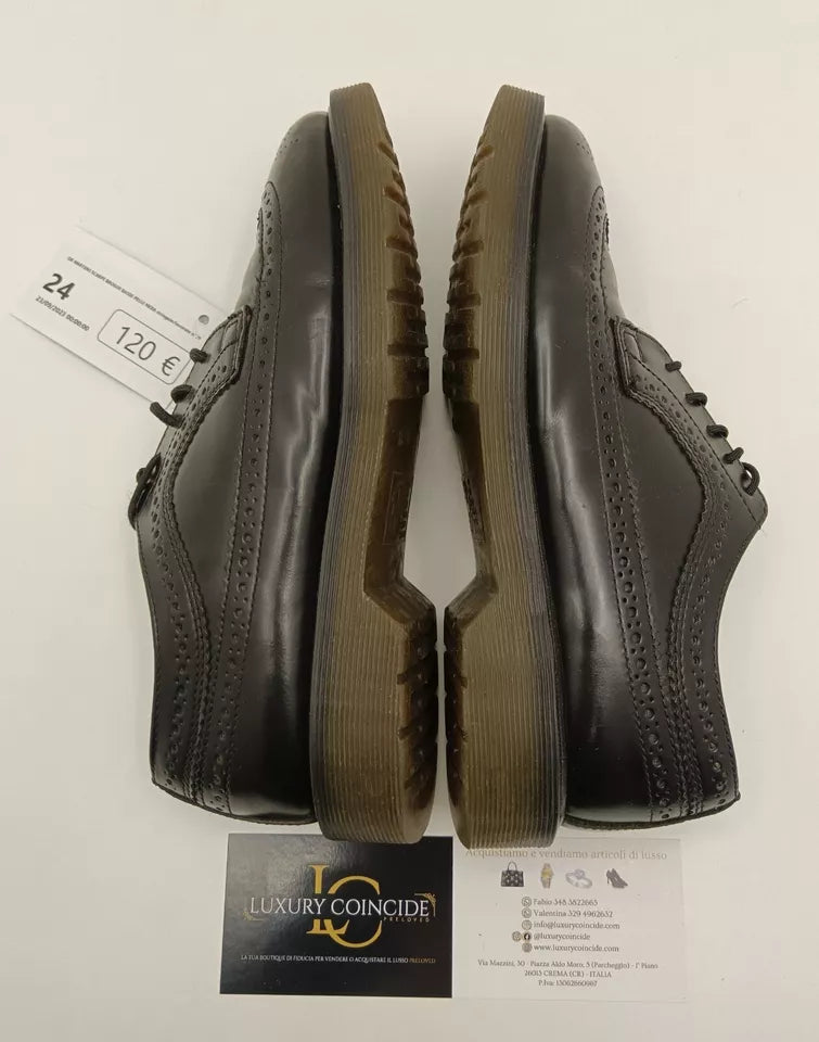 Dr. Martens – Scarpe Brogue Classiche Stringate Pelle Nera