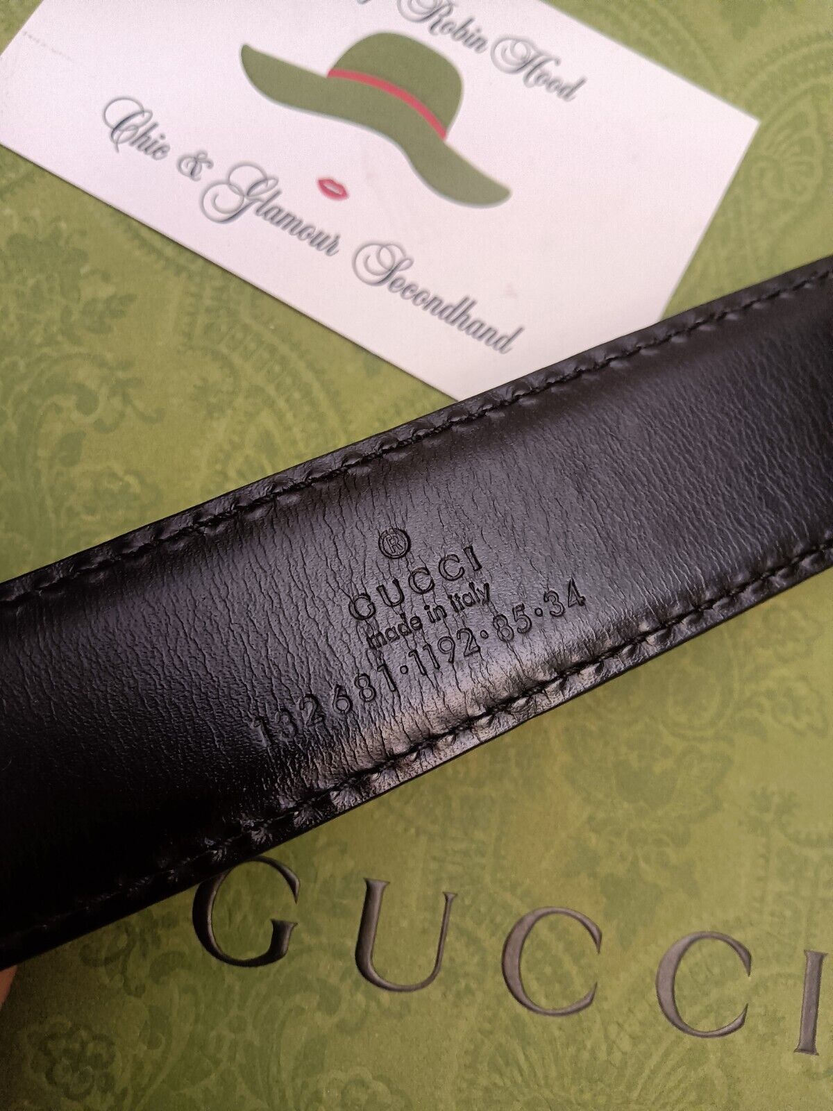 Gucci – Cintura in Pelle Nera con Fibbia Web