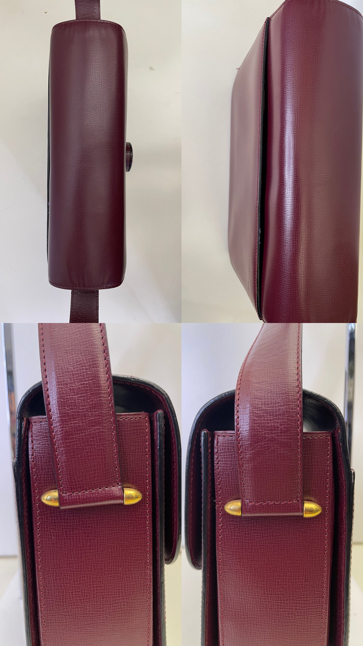 Cartier – Camera Bag Box Girello in Pelle Bordeaux