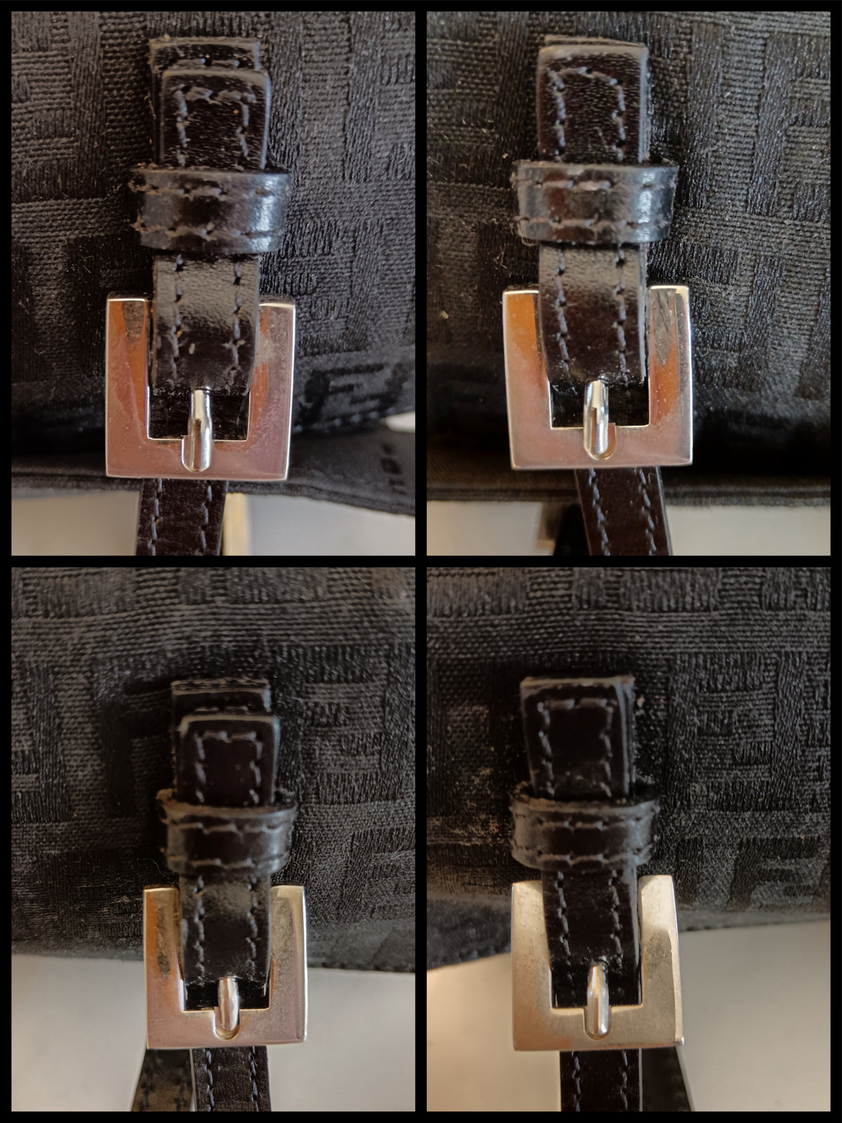 Fendi - Baguette Mini Tote Tessuto Zucchino Nero E Inserti In Pelle Nera