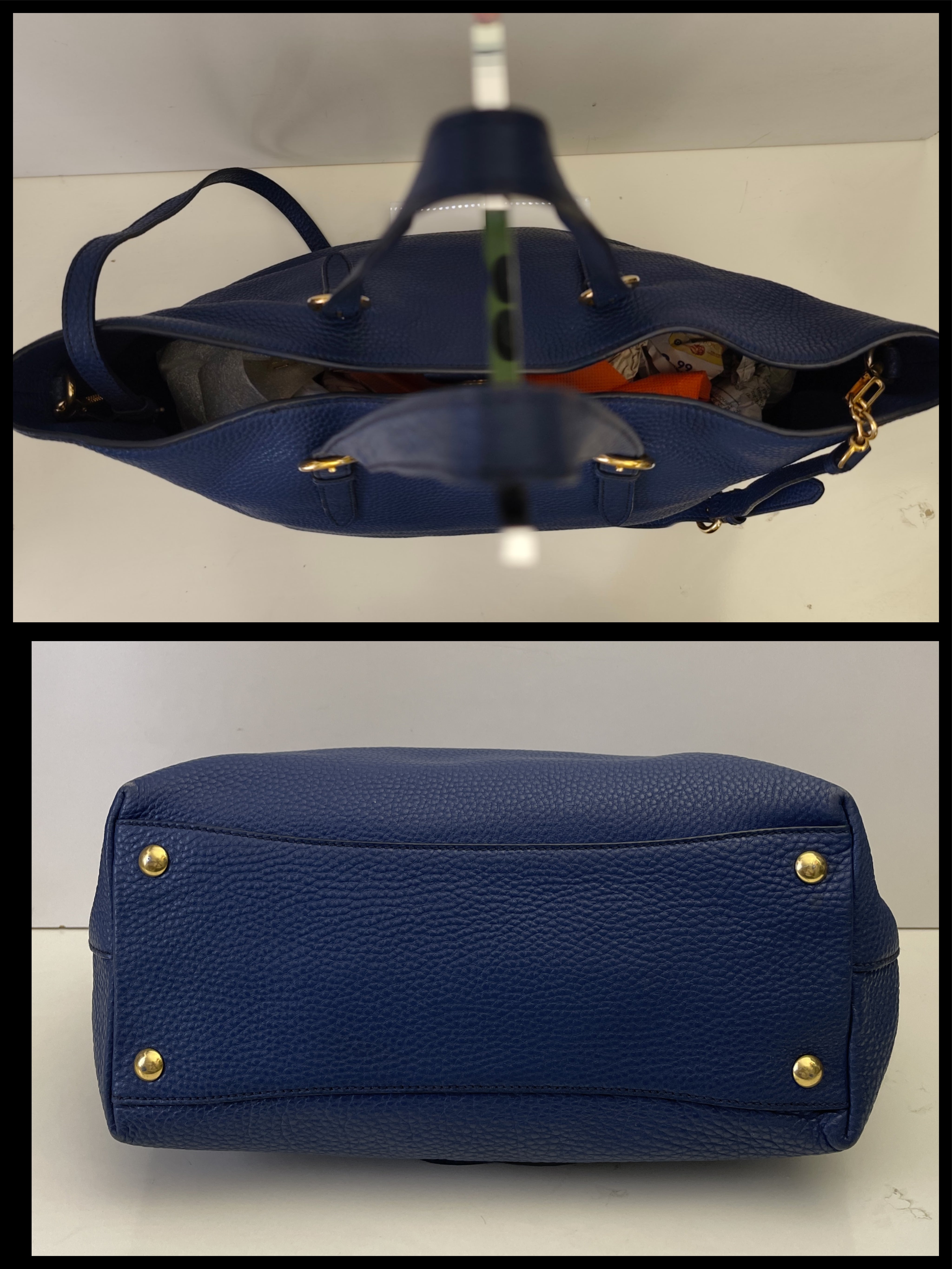 Miu Miu - Borsa A Spalla In Pelle Granata Blu Reale Con Tracolla