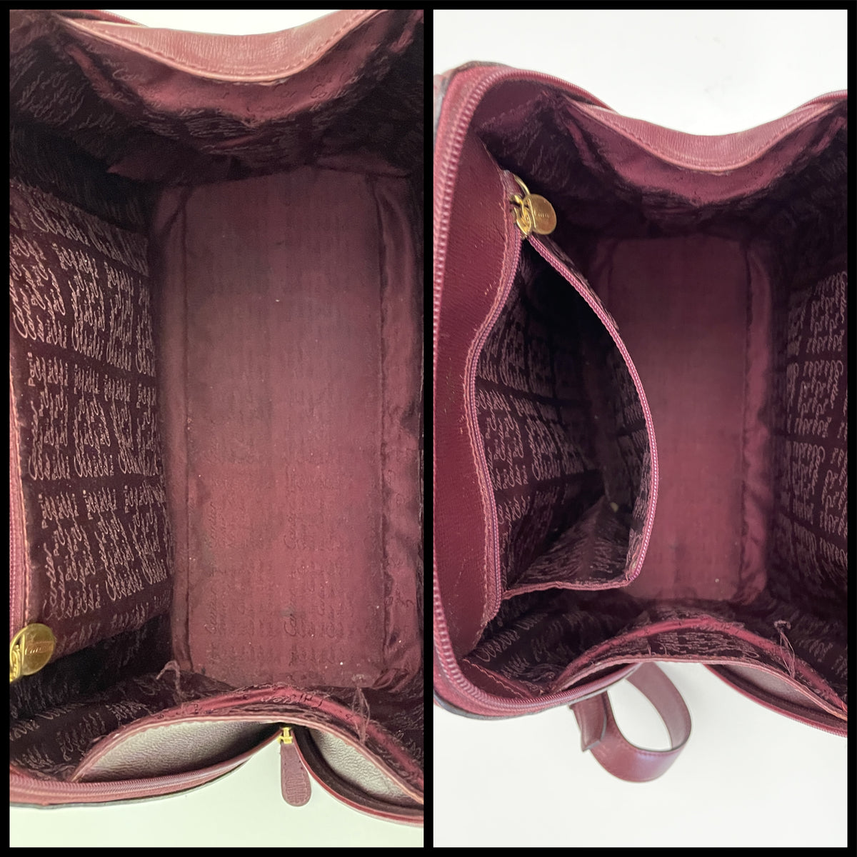 Cartier - Zaino Con Chiusura Girello Pelle Bordeaux