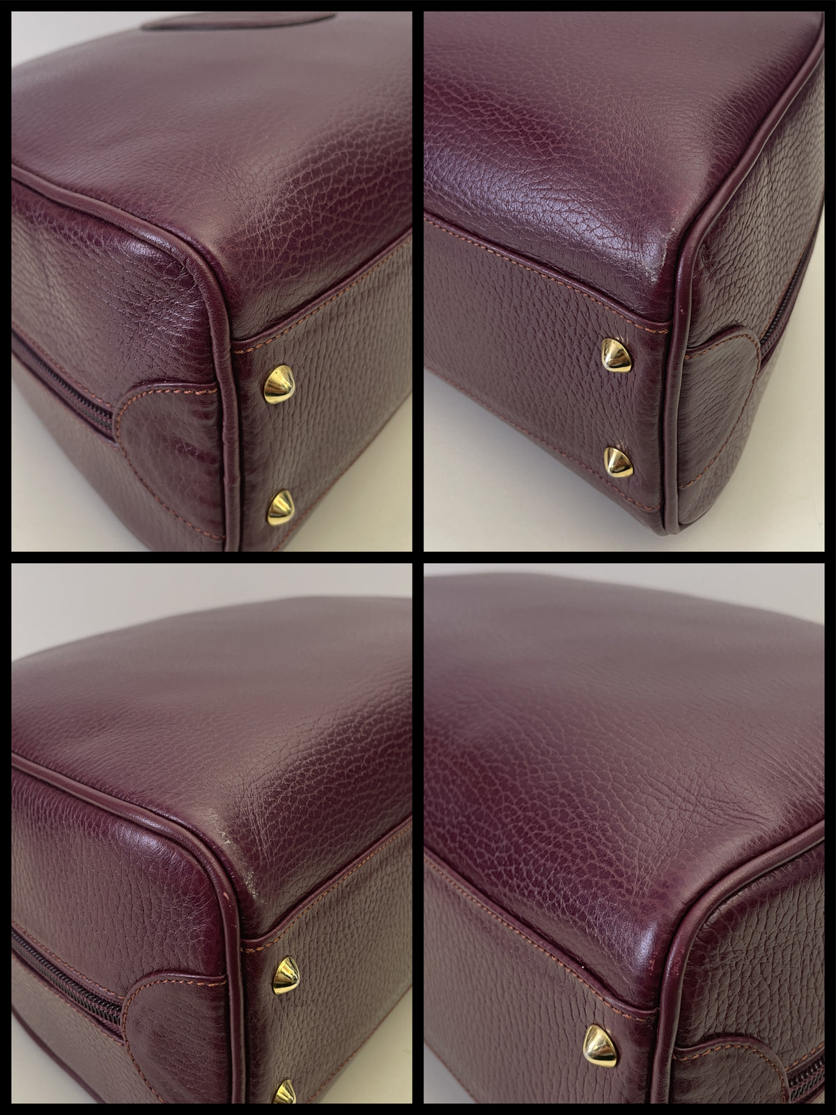 Cartier - Borsa a Mano Mezzaluna in Pelle Bordeaux