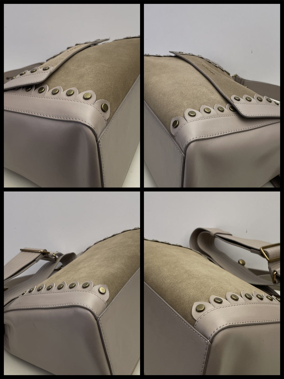 Orciani - Sveva Media In Pelle E Suede Beige