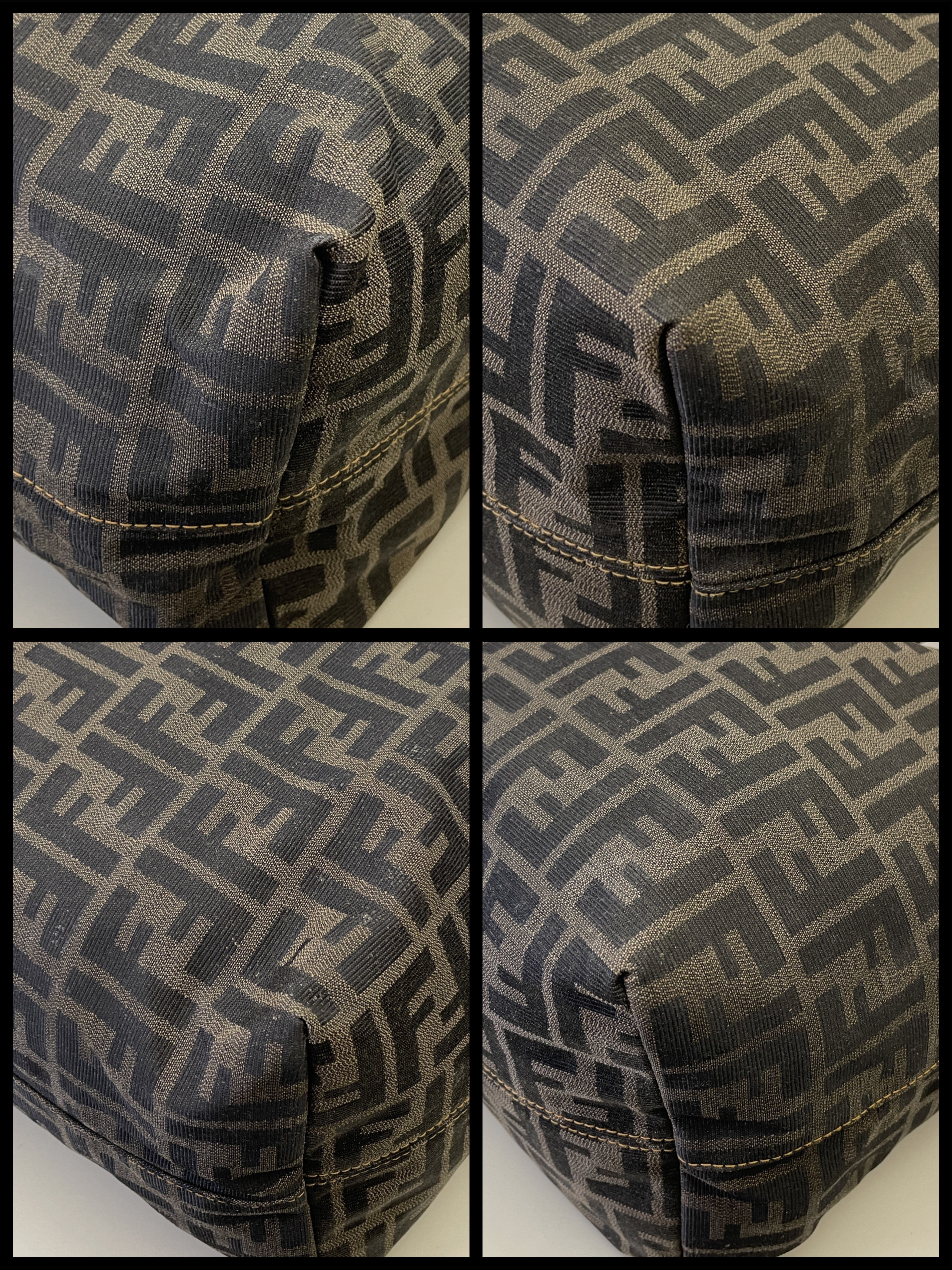 Fendi – Tote Roll Bag Tote “Zucca” Con Interno Viola