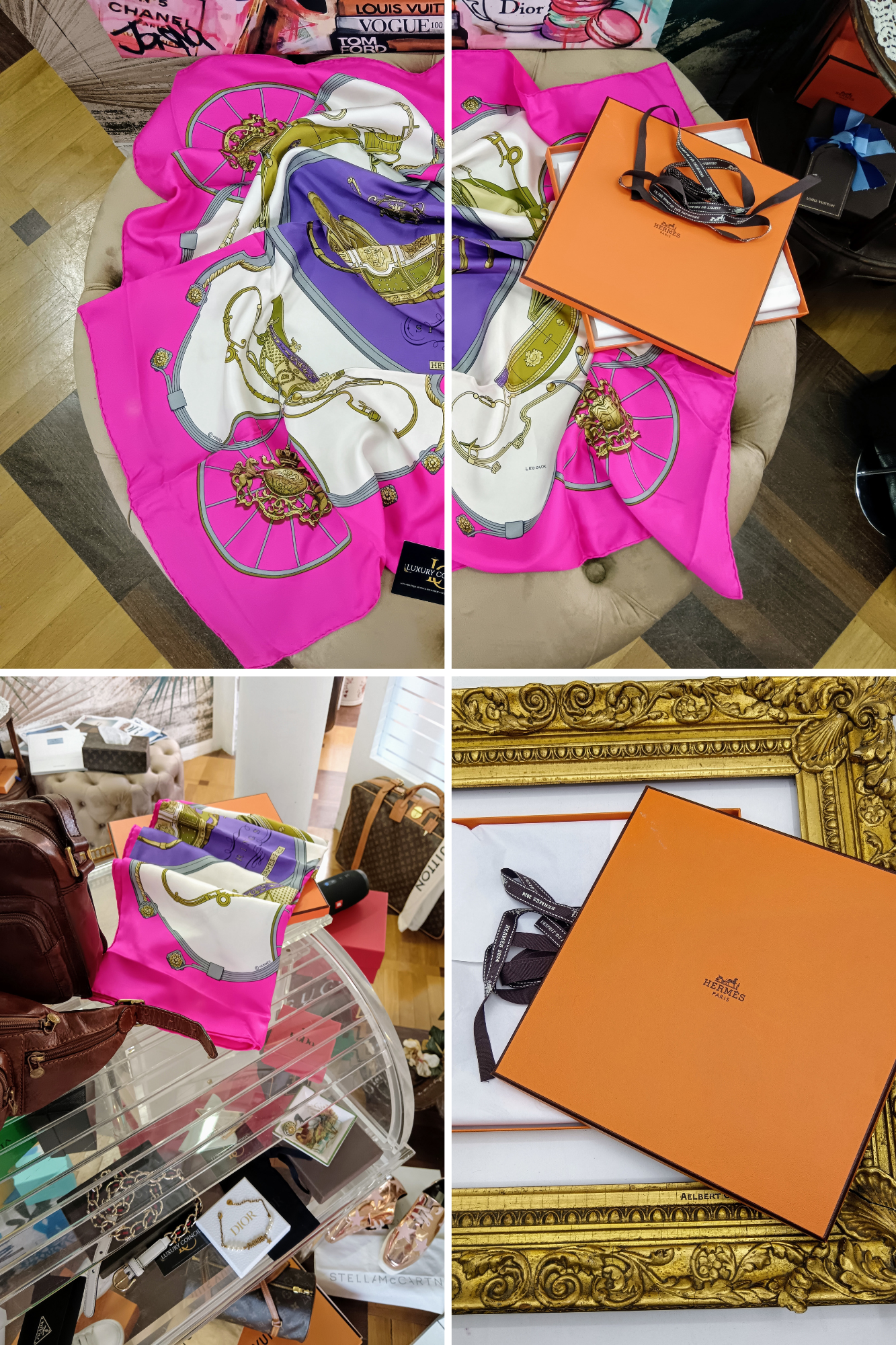 Hermès - Foulard Carré in Seta "Spring" Philippe Ledoux