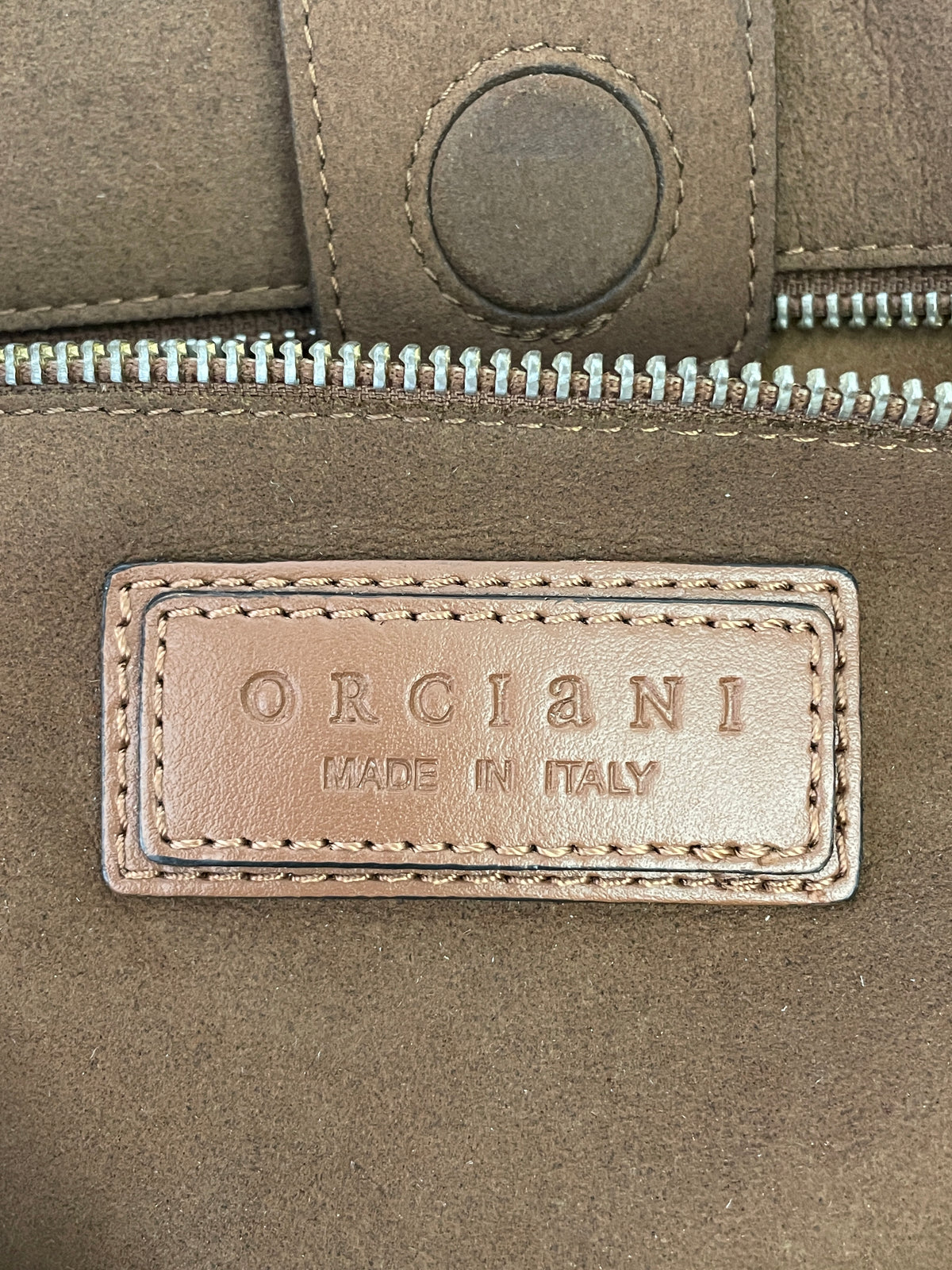 Orciani - Sveva Liberty Media Bordi Intrecciati Pelle Liscia Color Cuoio