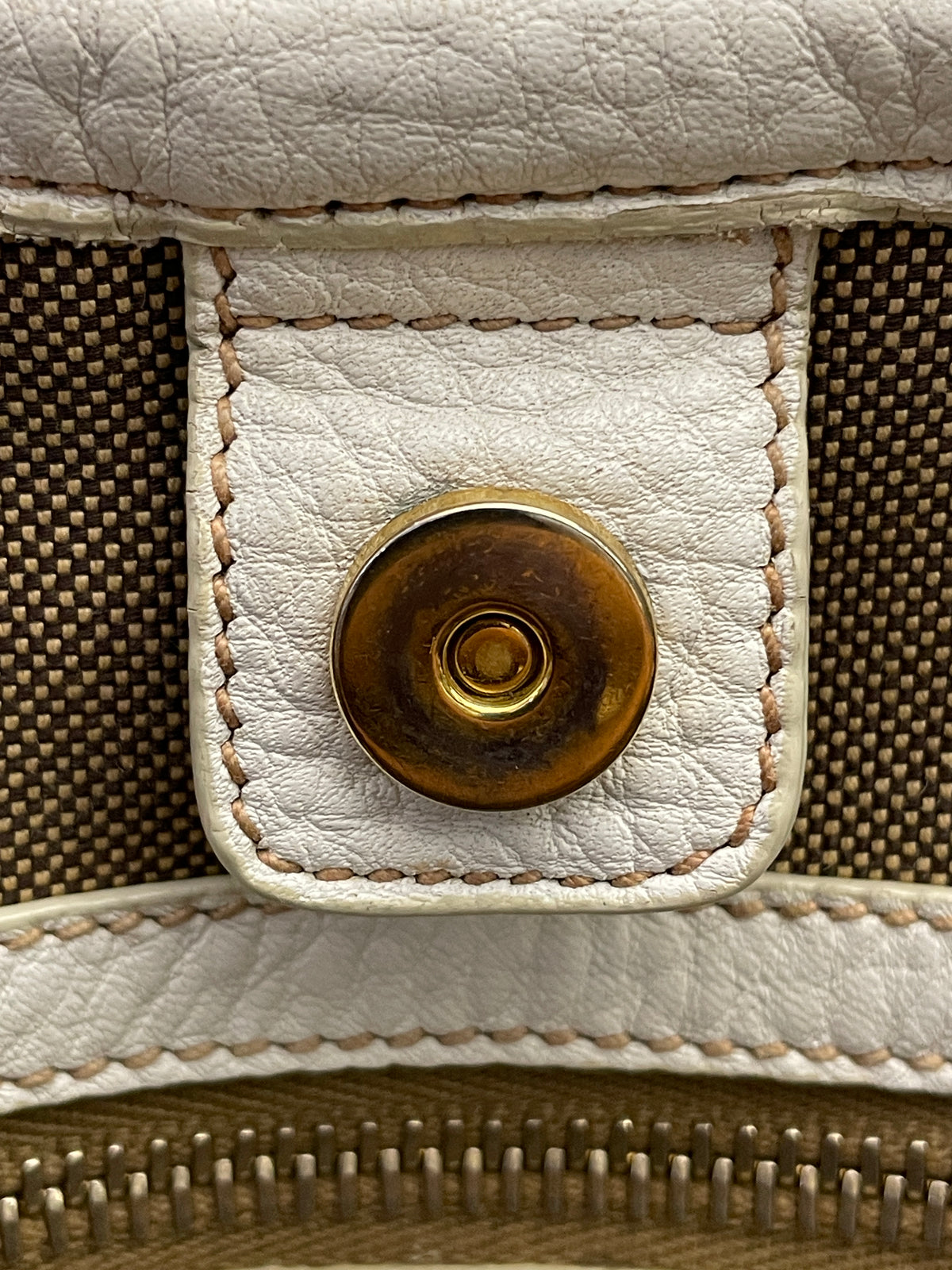 Prada - Tote/Mini Shopper Logo Jacquard Beige/Avorio con Tracolla