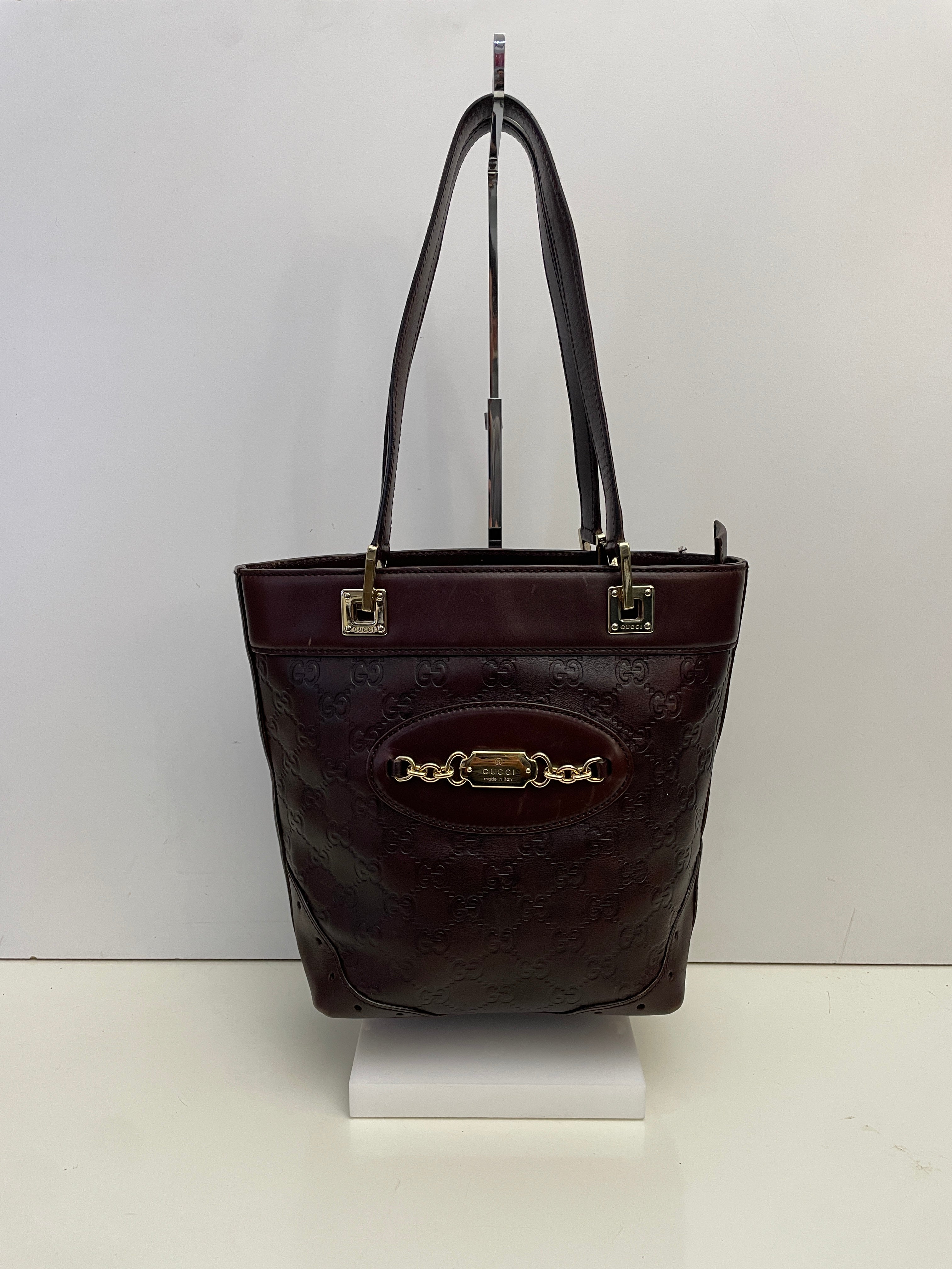 Gucci - Secchiello Guccissimo Punch In Pelle Bordeaux