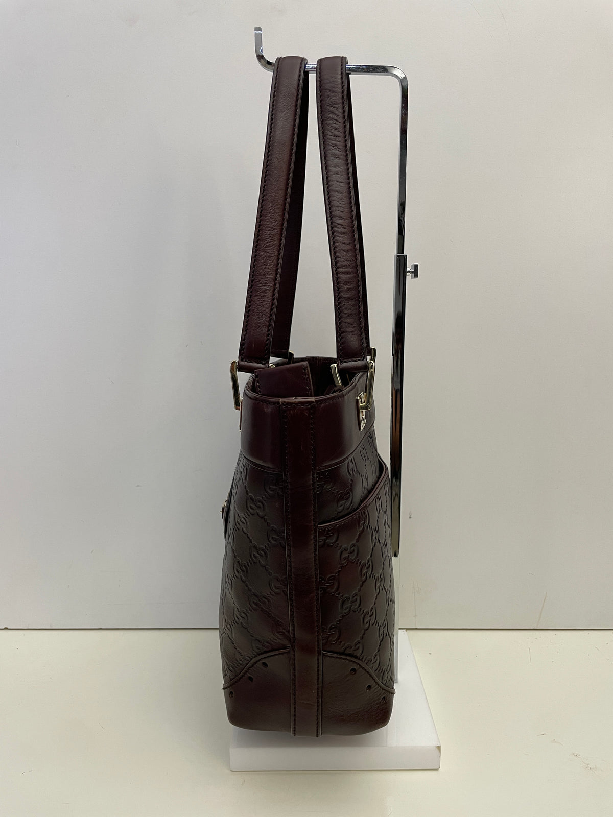 Gucci - Secchiello Guccissimo Punch In Pelle Bordeaux