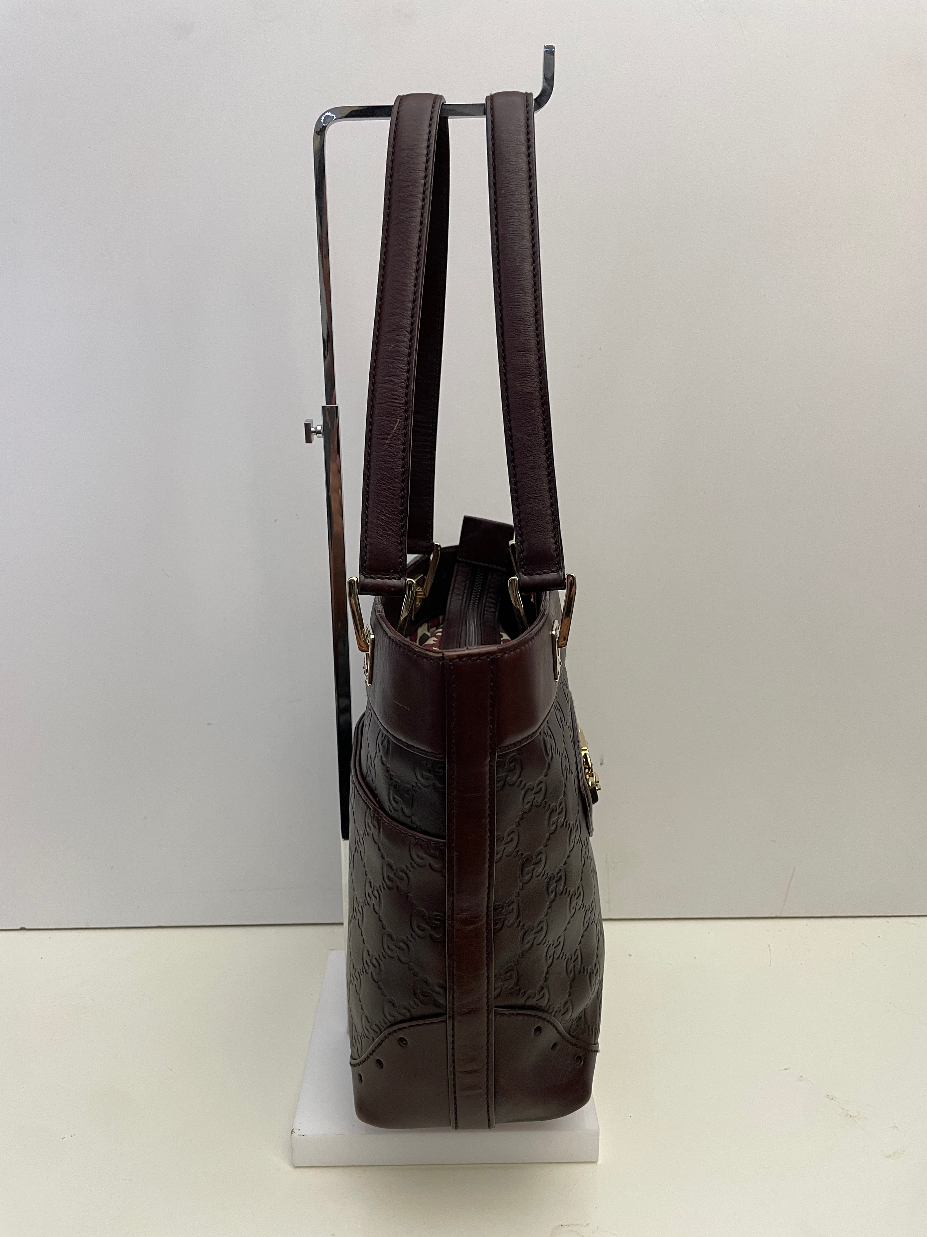 Gucci - Secchiello Guccissimo Punch In Pelle Bordeaux
