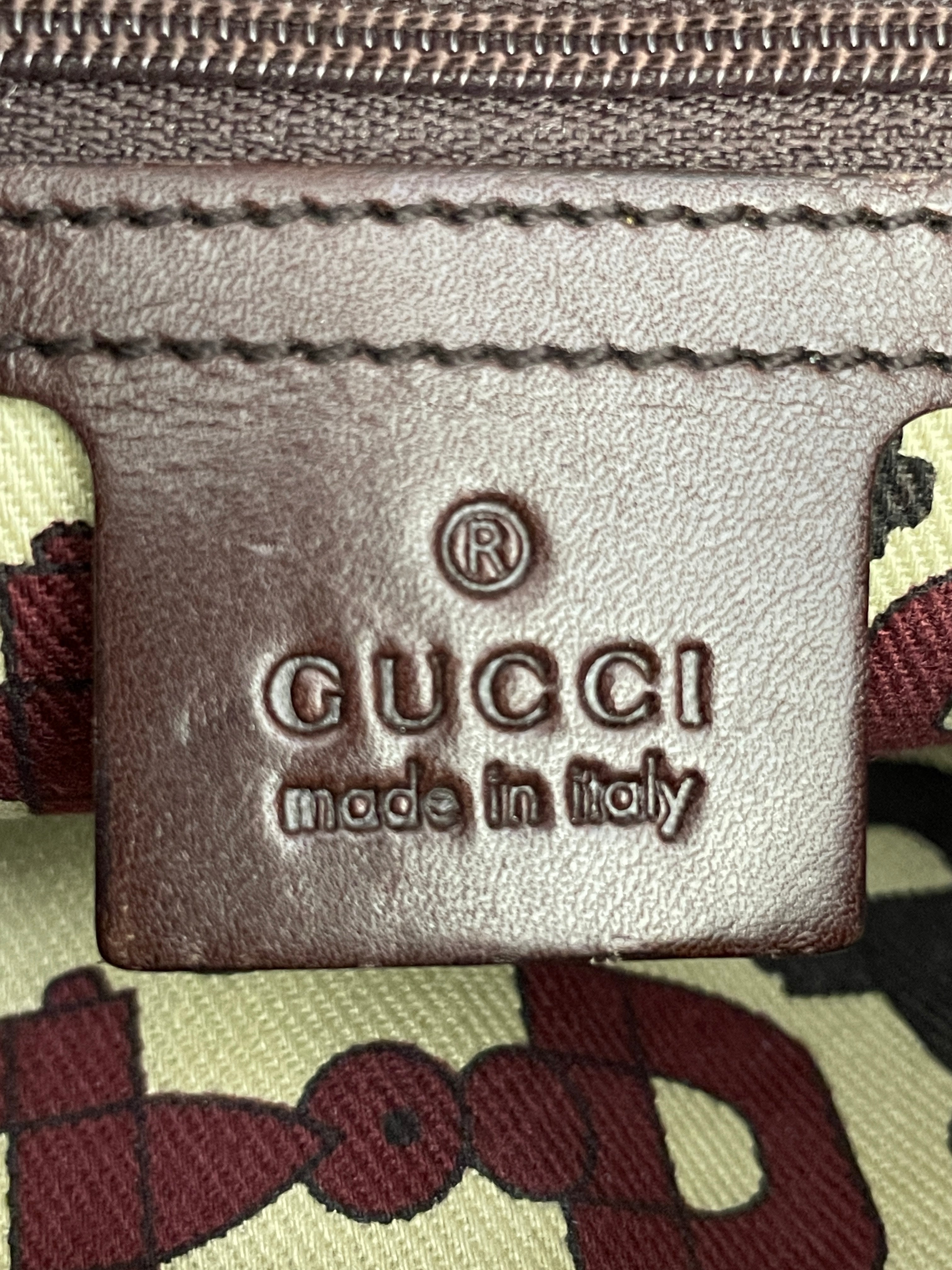 Gucci - Secchiello Guccissimo Punch In Pelle Bordeaux