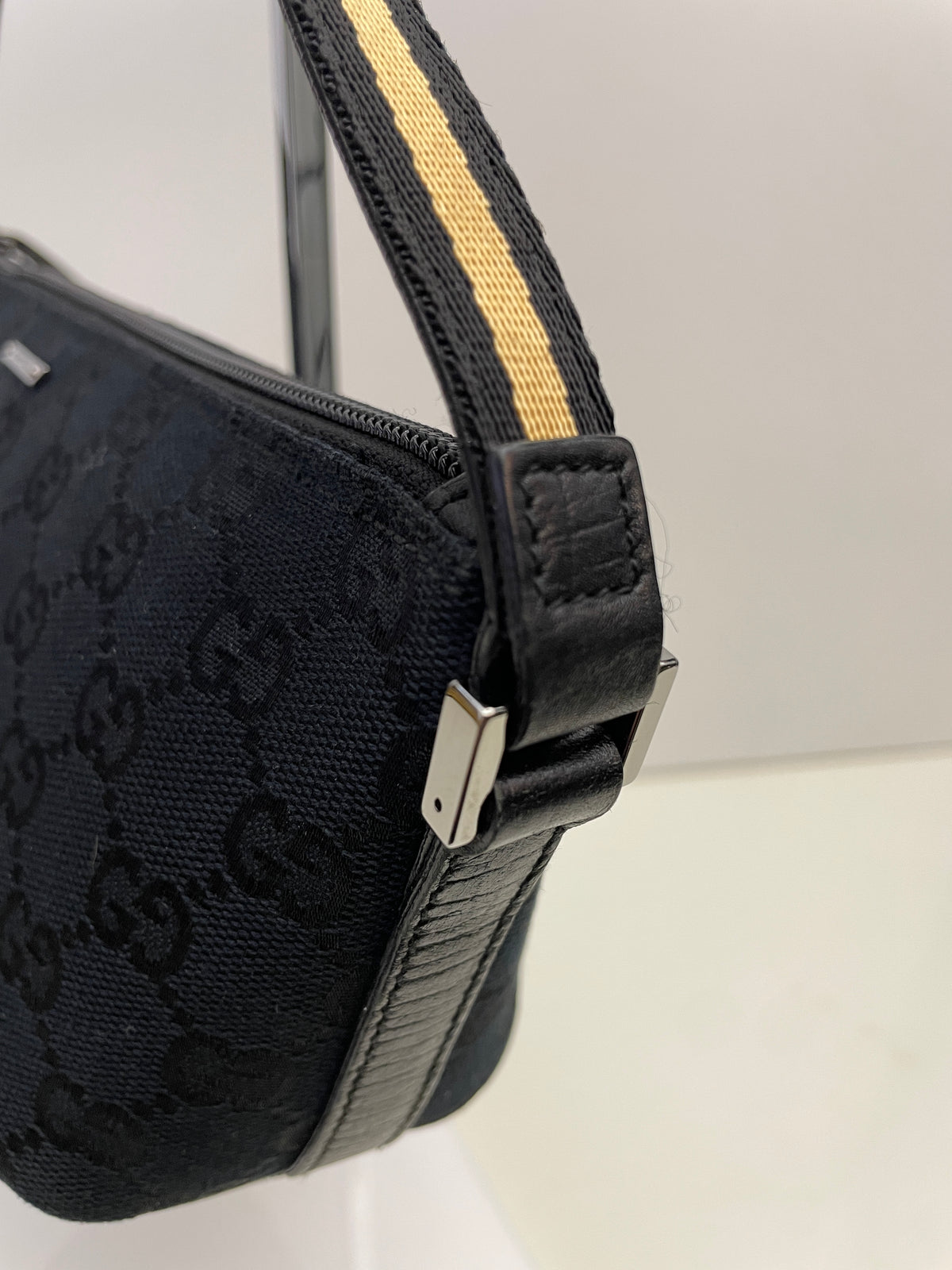 Gucci - Borsa Boat Tessuto Nero Gg Supreme