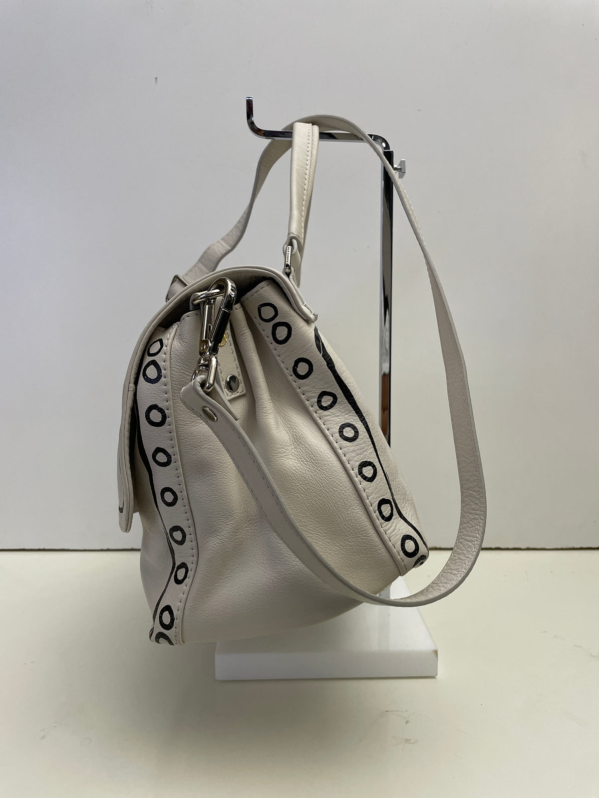 Zanellato - Borsa A Postina Trompe-L'œil Pelle Bianca