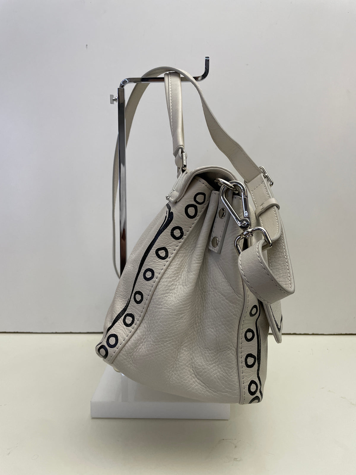 Zanellato - Borsa A Postina Trompe-L'œil Pelle Bianca
