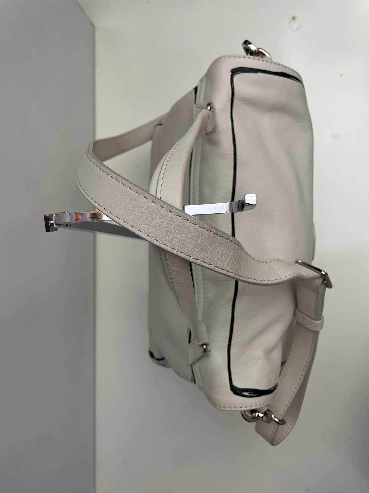 Zanellato - Borsa A Postina Trompe-L'œil Pelle Bianca
