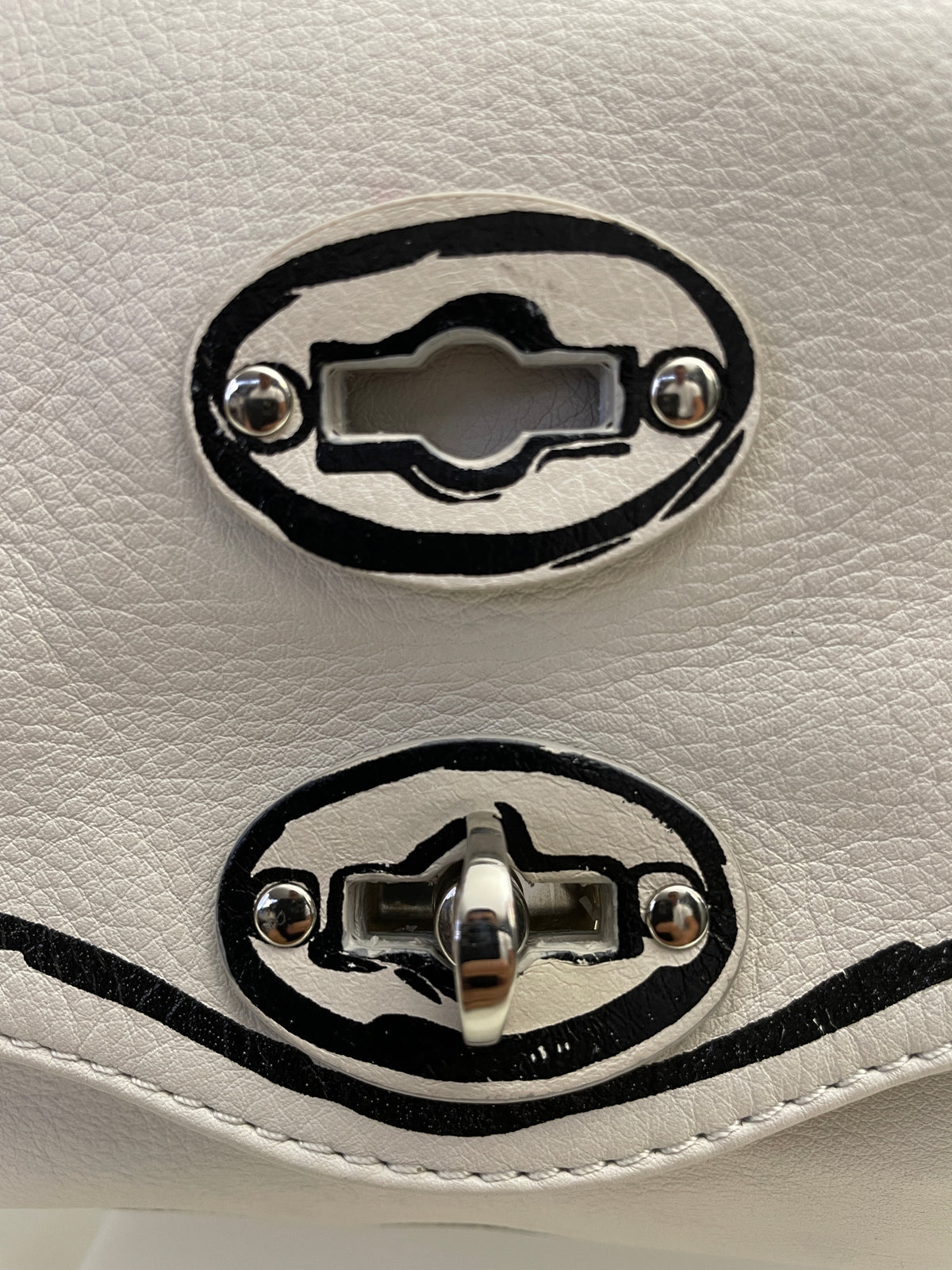 Zanellato - Borsa A Postina Trompe-L'œil Pelle Bianca