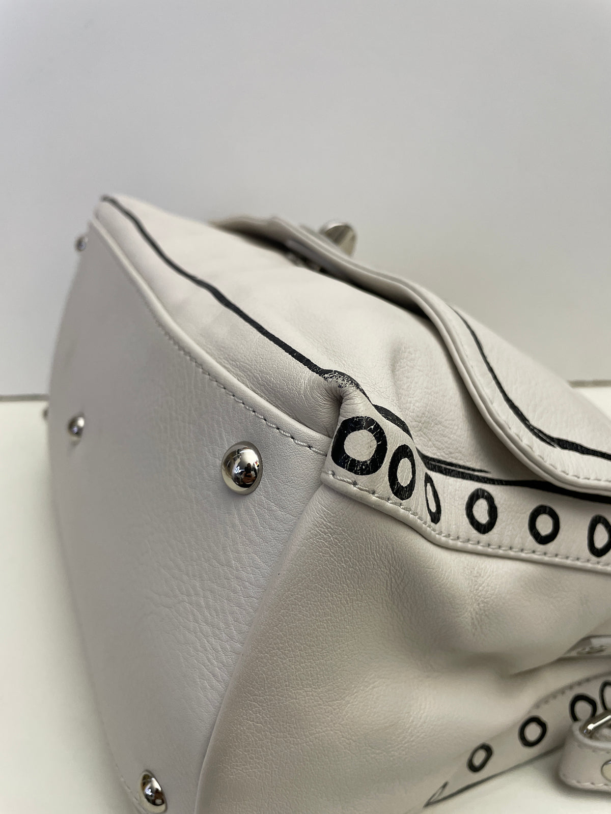 Zanellato - Borsa A Postina Trompe-L'œil Pelle Bianca