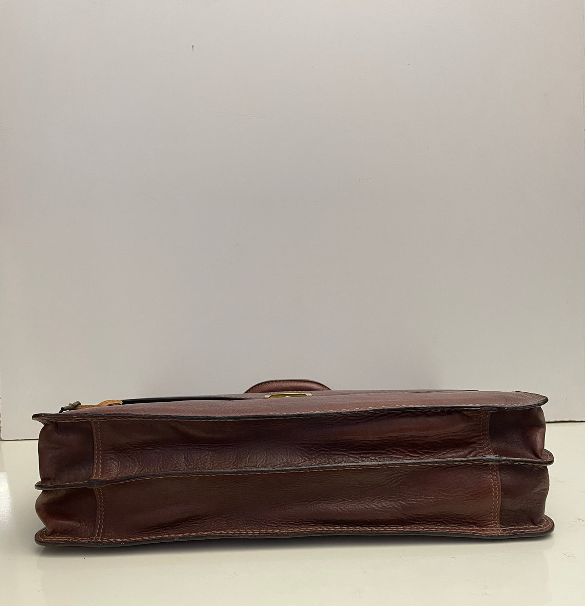 The Bridge - Cartella A Mano In Pelle Marrone Con Dustbag verde