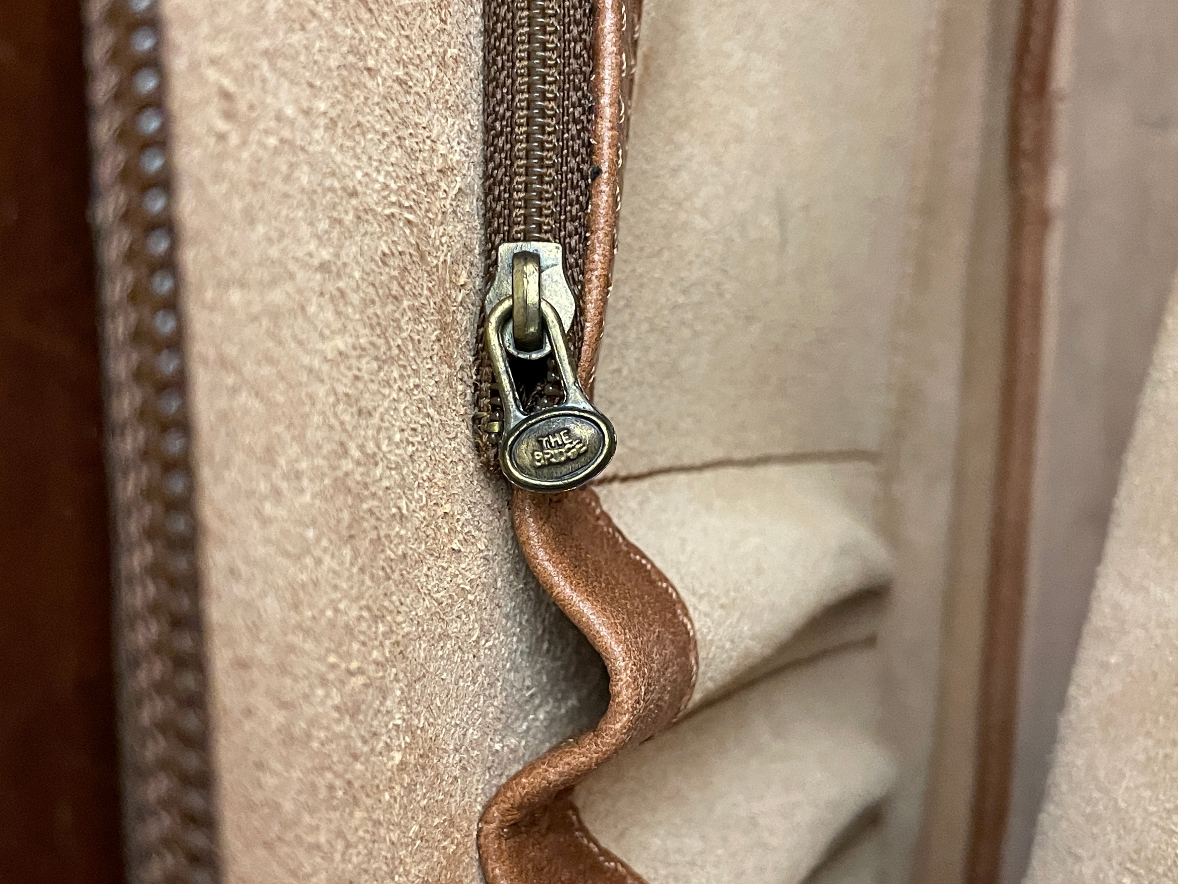 The Bridge - Cartella A Mano In Pelle Marrone Con Dustbag verde