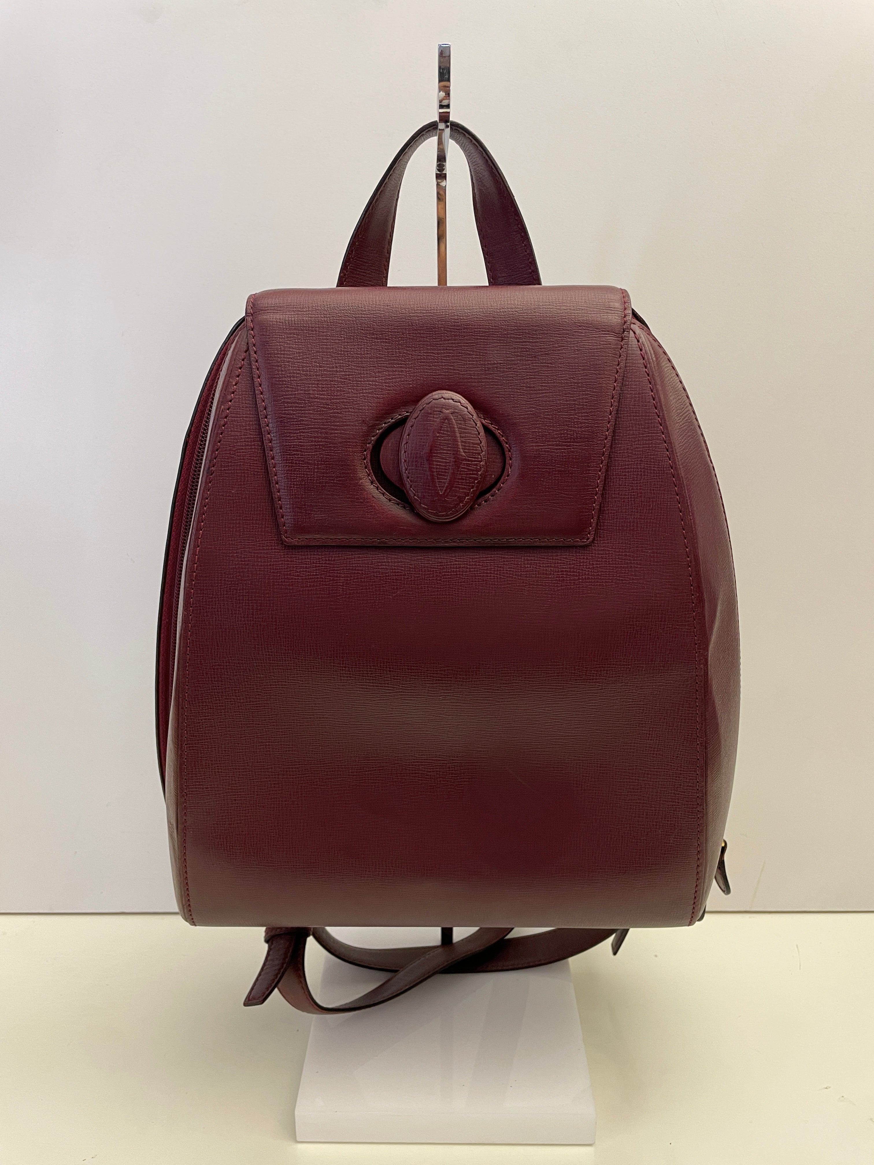 Cartier - Zaino Con Chiusura Girello Pelle Bordeaux