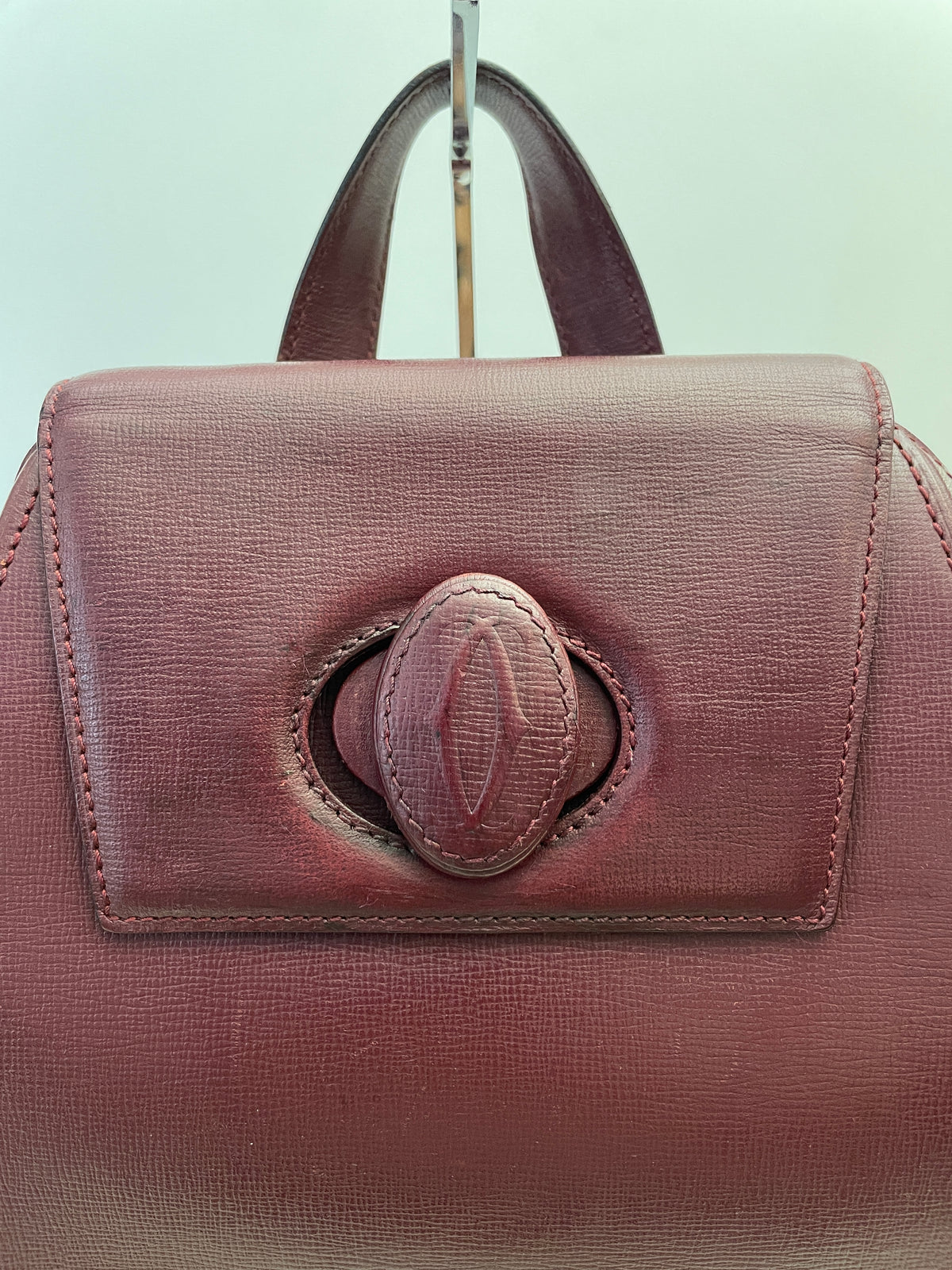 Cartier - Zaino Con Chiusura Girello Pelle Bordeaux